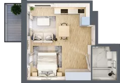 1 pokój, apartament 31,59 m², piętro 1, oferta nr A1.1.1.M6, Nowe Promenady, Wrocław, Kleczków, Psie Pole, ul. Czesława Miłosza
