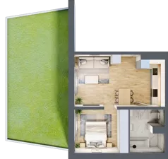 1 pokój, apartament 41,10 m², parter, oferta nr A1.2.0.M1, Nowe Promenady, Wrocław, Kleczków, Psie Pole, ul. Czesława Miłosza