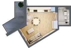 1 pokój, mieszkanie 25,42 m², piętro 5, oferta nr A1.2.5.M26, Nowe Promenady, Wrocław, Kleczków, Psie Pole, ul. Czesława Miłosza