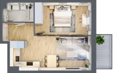 2 pokoje, apartament 40,70 m², piętro 2, oferta nr A2.5.2.M7, Nowe Promenady, Wrocław, Kleczków, Psie Pole, ul. Czesława Miłosza