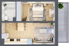 2 pokoje, apartament 37,43 m², piętro 3, oferta nr A2.3.3.M16, Nowe Promenady, Wrocław, Kleczków, Psie Pole, ul. Czesława Miłosza
