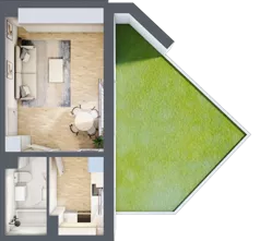 1 pokój, apartament 32,88 m², piętro 1, oferta nr A2.4.1.M10, Nowe Promenady, Wrocław, Kleczków, Psie Pole, ul. Czesława Miłosza