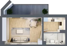 1 pokój, mieszkanie 32,85 m², piętro 4, oferta nr A2.4.4.M40, Nowe Promenady, Wrocław, Kleczków, Psie Pole, ul. Czesława Miłosza