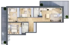 4 pokoje, apartament 75,59 m², piętro 6, oferta nr A2.5.6.M21, Nowe Promenady, Wrocław, Kleczków, Psie Pole, ul. Czesława Miłosza