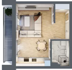 1 pokój, mieszkanie 34,52 m², piętro 2, oferta nr C7, Błękitne Aleje Etap XV, Bielany Wrocławskie, ul. Filmowa