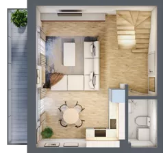 3 pokoje, mieszkanie 32,59 m², parter, oferta nr C2, Błękitne Aleje Etap XV, Bielany Wrocławskie, ul. Filmowa