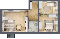 3 pokoje, mieszkanie 63,55 m², piętro 2, oferta nr A6, Błękitne Aleje Etap XV, Bielany Wrocławskie, ul. Filmowa