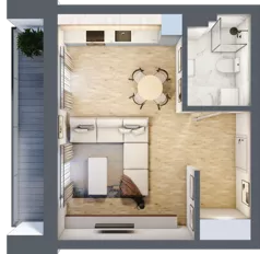 1 pokój, mieszkanie 34,52 m², piętro 2, oferta nr A7, Błękitne Aleje Etap XV, Bielany Wrocławskie, ul. Filmowa