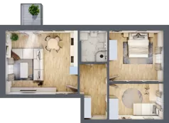 3 pokoje, mieszkanie 63,55 m², piętro 2, oferta nr C8, Błękitne Aleje Etap XV, Bielany Wrocławskie, ul. Filmowa