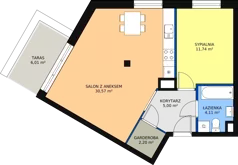 2 pokoje, mieszkanie 53,54 m², parter, oferta nr B2_30, Duo Residence, Radom, Śródmieście, ul. Waryńskiego