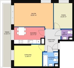 3 pokoje, mieszkanie 65,86 m², parter, oferta nr B2_32, Duo Residence, Radom, Śródmieście, ul. Waryńskiego
