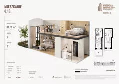 2 pokoje, mieszkanie 37,70 m², parter, oferta nr B.00.13., Wima Apartments, Łódź, Widzew, Stary Widzew, al. Piłsudskiego 135