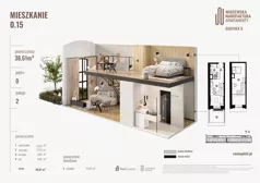 2 pokoje, mieszkanie 38,61 m², parter, oferta nr B.00.15., Wima Apartments, Łódź, Widzew, Stary Widzew, al. Piłsudskiego 135