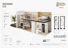 2 pokoje, mieszkanie 41,31 m², parter, oferta nr B.00.21., Wima Apartments, Łódź, Widzew, Stary Widzew, al. Piłsudskiego 135