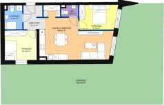 3 pokoje, apartament 59,94 m², parter, oferta nr A04, Nowa Palmiarnia, Polanica-Zdrój, ul. Zdrojowa