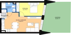 2 pokoje, apartament 41,50 m², parter, oferta nr B05, Nowa Palmiarnia, Polanica-Zdrój, ul. Zdrojowa