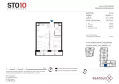 2 pokoje, mieszkanie 39,73 m², piętro 1, oferta nr CH110/M/D1.1.1.05, STO10 Chylońska - Etap 4, Gdynia, Chylonia, ul. Chylońska 110, 110c