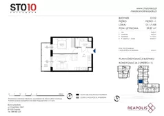 2 pokoje, mieszkanie 39,87 m², piętro 1, oferta nr CH110/M/D1.1.1.08, STO10 Chylońska - Etap 4, Gdynia, Chylonia, ul. Chylońska 110, 110c