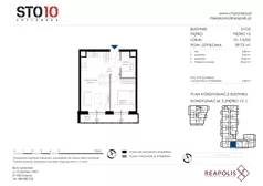 2 pokoje, mieszkanie 39,73 m², piętro 2, oferta nr CH110/M/D1.1.2.05, STO10 Chylońska - Etap 4, Gdynia, Chylonia, ul. Chylońska 110, 110c