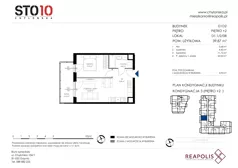 2 pokoje, mieszkanie 39,87 m², piętro 2, oferta nr CH110/M/D1.1.2.08, STO10 Chylońska - Etap 4, Gdynia, Chylonia, ul. Chylońska 110, 110c