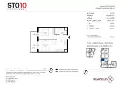 2 pokoje, mieszkanie 39,87 m², piętro 3, oferta nr CH110/M/D1.1.3.08, STO10 Chylońska - Etap 4, Gdynia, Chylonia, ul. Chylońska 110, 110c