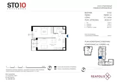 2 pokoje, mieszkanie 43,26 m², piętro 4, oferta nr CH110/M/D1.1.4.04, STO10 Chylońska - Etap 4, Gdynia, Chylonia, ul. Chylońska 110, 110c