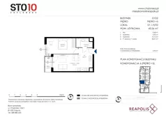 2 pokoje, mieszkanie 43,26 m², piętro 5, oferta nr CH110/M/D1.1.5.02, STO10 Chylońska - Etap 4, Gdynia, Chylonia, ul. Chylońska 110, 110c