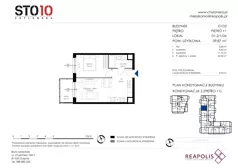 2 pokoje, mieszkanie 39,87 m², piętro 1, oferta nr CH110/M/D1.2.1.06, STO10 Chylońska - Etap 4, Gdynia, Chylonia, ul. Chylońska 110, 110c