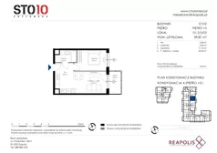 2 pokoje, mieszkanie 39,87 m², piętro 3, oferta nr CH110/M/D1.2.3.03, STO10 Chylońska - Etap 4, Gdynia, Chylonia, ul. Chylońska 110, 110c