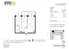 3 pokoje, apartament 56,71 m², piętro 1, oferta nr CH110/M/C1.1.07, STO10 Chylońska, Gdynia, Chylonia, ul. Chylońska 108