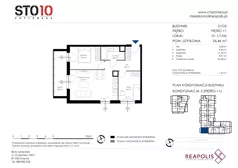 3 pokoje, mieszkanie 56,46 m², piętro 1, oferta nr CH110/M/D1.1.1.06, STO10 Chylońska - Etap 4, Gdynia, Chylonia, ul. Chylońska 110, 110c