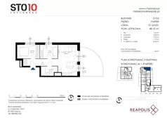 3 pokoje, mieszkanie 48,10 m², parter, oferta nr CH110/M/D1.2.0.01, STO10 Chylońska - Etap 4, Gdynia, Chylonia, ul. Chylońska 110, 110c