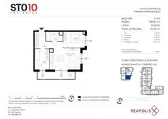 3 pokoje, mieszkanie 53,52 m², piętro 2, oferta nr CH110/M/D2.2.03, STO10 Chylońska - Etap 4, Gdynia, Chylonia, ul. Chylońska 110, 110c