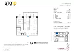 3 pokoje, mieszkanie 56,59 m², piętro 1, oferta nr C1/1/07, STO10 Chylońska, Gdynia, Chylonia, ul. Chylońska 108