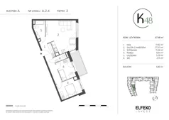3 pokoje, mieszkanie 67,48 m², piętro 2, oferta nr A.2.4, K48, Gdańsk, Przymorze, ul. Kołobrzeska 48