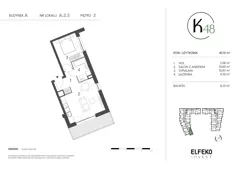2 pokoje, mieszkanie 40,10 m², piętro 2, oferta nr A.2.5, K48, Gdańsk, Przymorze, ul. Kołobrzeska 48