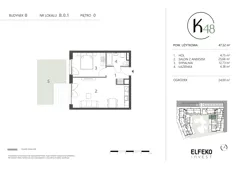 2 pokoje, mieszkanie 49,29 m², piętro 2, oferta nr A.2.2, K48, Gdańsk, Przymorze, ul. Kołobrzeska 48
