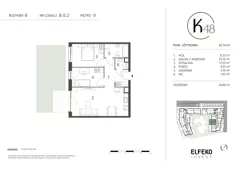 3 pokoje, mieszkanie 58,38 m², piętro 1, oferta nr A.1.6, K48, Gdańsk, Przymorze, ul. Kołobrzeska 48