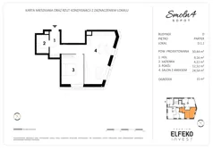 2 pokoje, mieszkanie 45,25 m², piętro 1, oferta nr D.2.3, Smolna 4, Sopot, Świemirowo, ul. Smolna 4