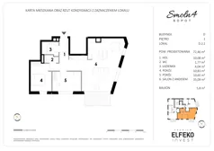 3 pokoje, mieszkanie 72,46 m², piętro 1, oferta nr D.2.2, Smolna 4, Sopot, Świemirowo, ul. Smolna 4