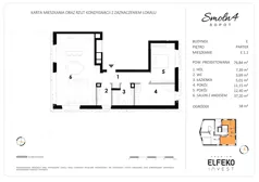 3 pokoje, mieszkanie 76,84 m², parter, oferta nr E.1.2, Smolna 4, Sopot, Świemirowo, ul. Smolna 4