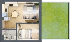 2 pokoje, mieszkanie 32,82 m², parter, oferta nr 5A/M6, Nowa Cegielnia, Gorzów Wielkopolski, Janice, ul. Warszawska 185