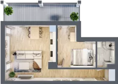2 pokoje, mieszkanie 44,60 m², piętro 1, oferta nr 5A/M11, Nowa Cegielnia, Gorzów Wielkopolski, Janice, ul. Warszawska 185