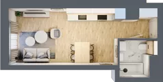 1 pokój, mieszkanie 26,89 m², piętro 1, oferta nr A11, Kamienica Calisia, Kalisz, Śródmieście, ul. Złota 20A