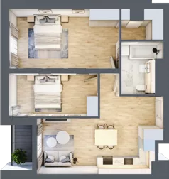 3 pokoje, mieszkanie 64,01 m², piętro 3, oferta nr A32, Kamienica Calisia, Kalisz, Śródmieście, ul. Złota 20A