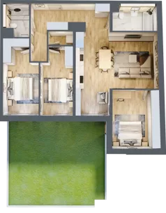 4 pokoje, mieszkanie 97,72 m², parter, oferta nr B/0/11, Ogrodowa 12, Poznań, Stare Miasto, Stare Miasto, ul. Ogrodowa 12