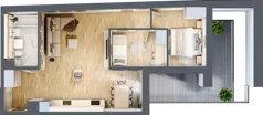 3 pokoje, mieszkanie 61,88 m², piętro 2, oferta nr B/2/12, Ogrodowa 12, Poznań, Stare Miasto, Stare Miasto, ul. Ogrodowa 12
