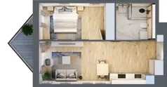 2 pokoje, mieszkanie 46,12 m², piętro 3, oferta nr B/3/1, Ogrodowa 12, Poznań, Stare Miasto, Stare Miasto, ul. Ogrodowa 12
