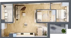 3 pokoje, mieszkanie 61,88 m², piętro 3, oferta nr B/3/12, Ogrodowa 12, Poznań, Stare Miasto, Stare Miasto, ul. Ogrodowa 12