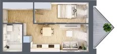 2 pokoje, mieszkanie 35,33 m², piętro 3, oferta nr B/3/7, Ogrodowa 12, Poznań, Stare Miasto, Stare Miasto, ul. Ogrodowa 12